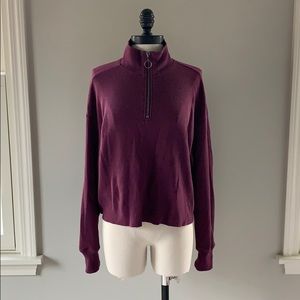 Hollister Cropped Half ZIP Sweater